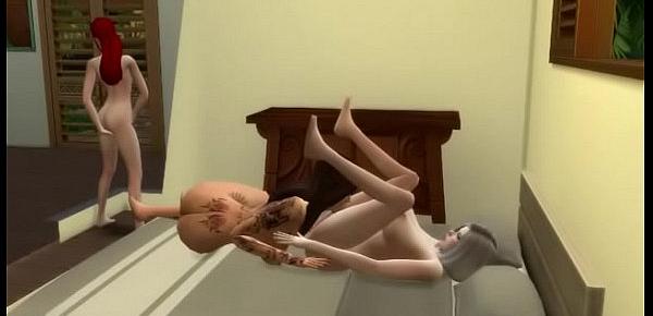  Lesbian Milf and Teen Lick Pussy Sims 4